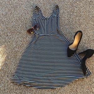 A-LINE STRIPED DRESS